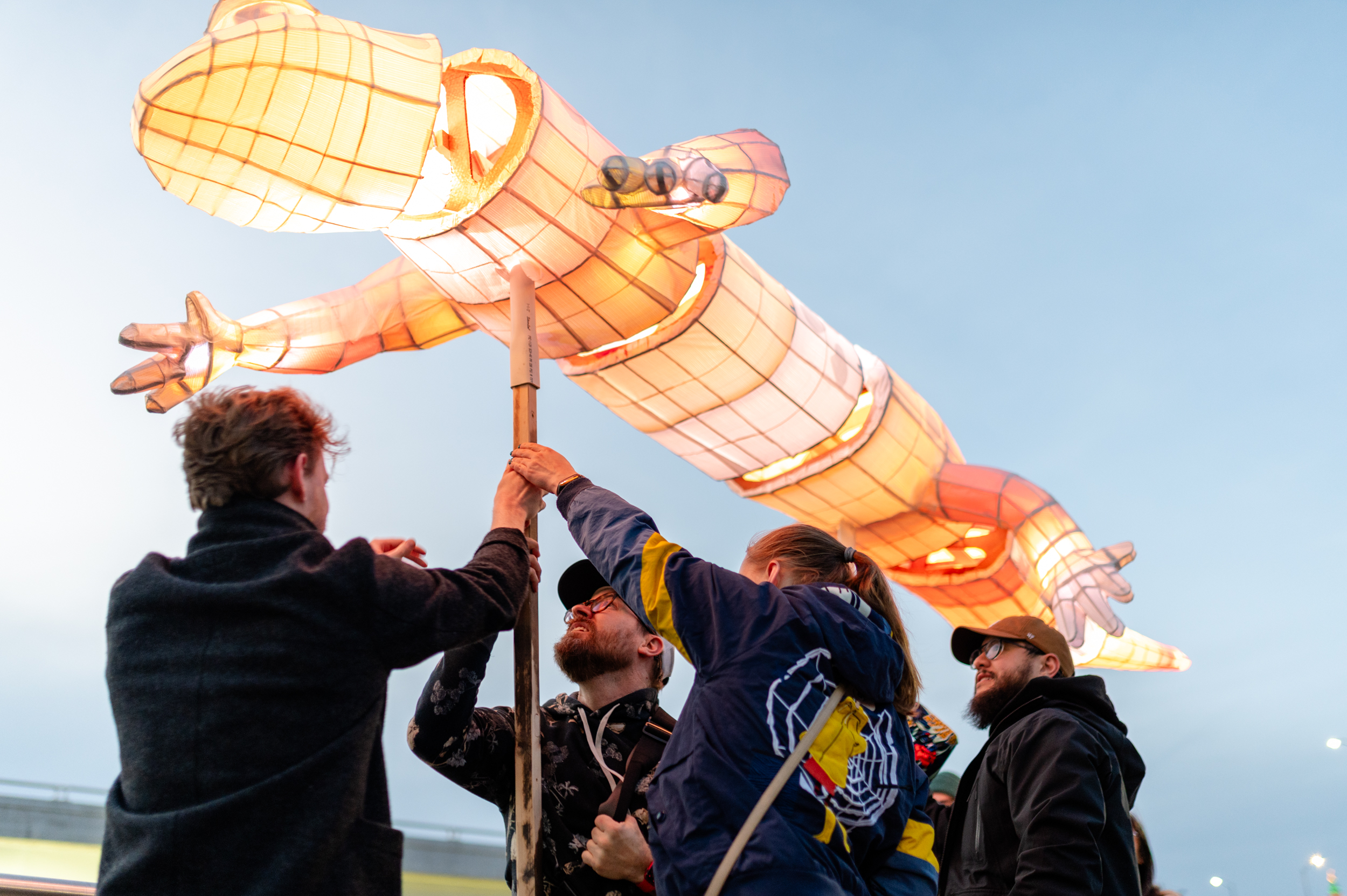 Upcycled lanterns light up towpath trail in Tremont